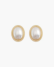 Radiance Oval Pearl Studs